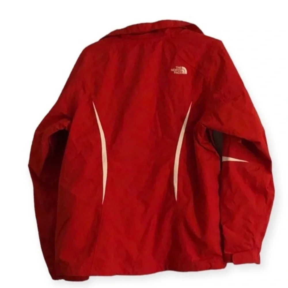 The North Face Jacket‎ Women’s Size Med Pockets Red Full Zip HAS Stain